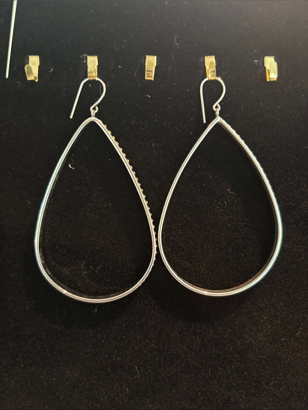 925 Sterling Silver Tear Drop Hoop Earrings